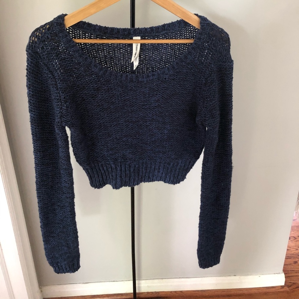 Aeropostale Bethany Mota cropped knit sweater